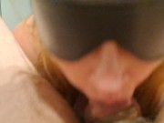 Blindfolded wife sucks bull cock 3/16