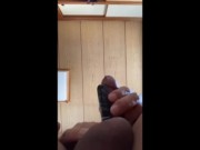 masturbation スマホ自撮りオナニー 電マローターの下アングルマスターベーション マスク顔見せ変態お自慰でカウパー垂れ流し大量ザーメン射精 イケメン恥辱自慰映像 11/16