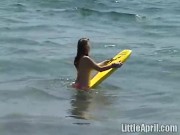 Masturbating bikini teen goes solo 4/16