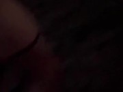 Crazy long walk in fishnets and nude onto a lit street 3/16