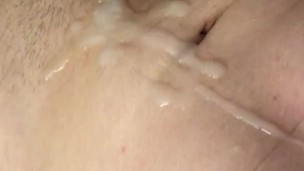Big dick twink jerking and cumming huge 5 day load