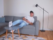 Stepson caught his stepmom masturbating then fucked her and powerfully cum on her face 1/16