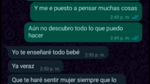 Conversación de WhatsApp con mi padrastro termina en su casa follando🔥💦sexo Amateur 😈