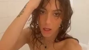 Dani Blu in shower dancing