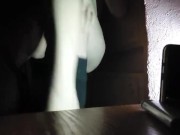 caught her sucking a neighbor dick. After that, he fucked her while standing 12/16