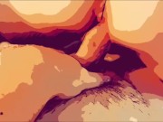 COMIC CARTOON - Teen Sliding Down on Stepdads BIG COCK 10/16