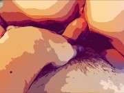 COMIC CARTOON - Teen Sliding Down on Stepdads BIG COCK 11/16