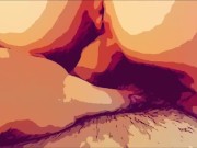 COMIC CARTOON - Teen Sliding Down on Stepdads BIG COCK 3/16