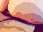 COMIC CARTOON - Teen Sliding Down on Stepdads BIG COCK 5/16