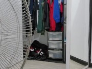 Hot nights in front of the fan makes me horny 1/16