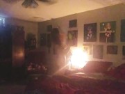 Beth Getting Ready for Bed Again 5/16