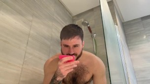 Macrophilia - unaware to aware trapped in soap bar by giant