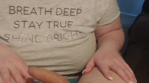 Broke lesbian roommate makes a deal for rent and gives her first blowjob