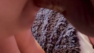 giving step daddy a blowjob before he goes to work