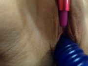Sexy milf Double Vibration