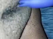 Quickie in parents bed with dildo 11/16