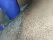 Quickie in parents bed with dildo 16/16