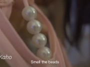 【素人熟女】ビーズのついたおパンツでクリトリスを刺激しながら指オナニーからのお漏らし 8/16