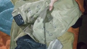 Pissing on all of my piss clothes then put em on..