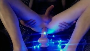 Riding 12 inch DILDO in the DARK Compilation of ANAL Training