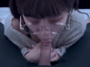 メガネっ子が興奮してフェラで精子をたっぷり搾り取る♡ cum in mouth blowjob 6/16