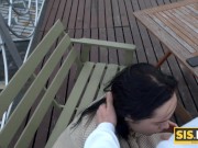 SISPORN. Taboo sex is the best way for brunette teen to stop smoking 5/16