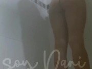 busty Latina takes a hot shower and rubs her pussy - Nani 5/16
