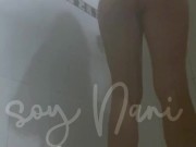 busty Latina takes a hot shower and rubs her pussy - Nani 6/16
