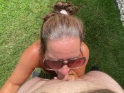 Married Couple Make A Porn Video - Missy Sucks Uncut Dick Outdoors!! 13/16