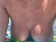 Part2 ArtemisiaLove enjoying the beach in Florida with her big tits(Twitter:Artemisialove9 8/16