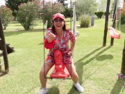 I walk through a public park and play in a hammock for you. SAFE FOR WORK MILF. Send a mail 4 custom 16/16