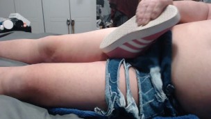 sneaker adidas cum loads after being on chaturbate and nobody wanted to tip for me to cum