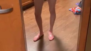 Little sissy showing herself off