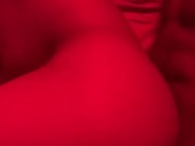 Stepsis bouncing on dick spooning sex