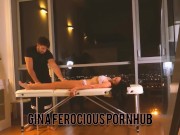 Oiled massage with happy end for sexiest latina with big natural tits and hairy pussy 6/16