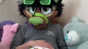 Furry ABDL Daddy Having Fun In a Soggy Diaper.