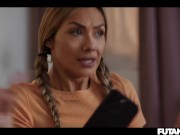 Futa girl fuck and make sexy mulatto squirt 1/16