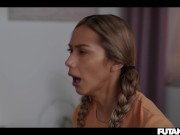 Futa girl fuck and make sexy mulatto squirt 14/16