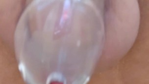 Lovense Gravity anal in chastity close up