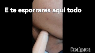 Estou com fome de pau no meu cu. Usei o dildo