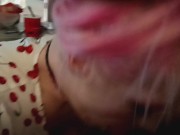 Hot pink haired girl giving bomb bj 13/16