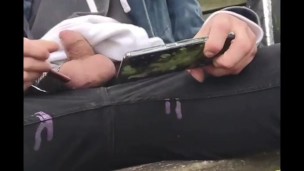 its just me masturbating my big uncircumsized penis in random public spaces