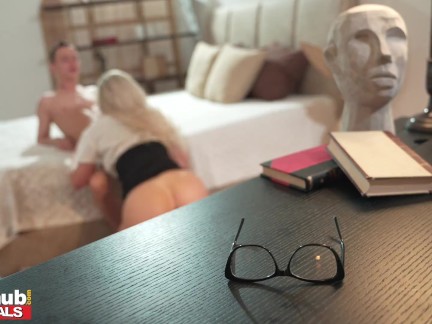FAKEhub - Unreal hot older teacher seduces young student to fuck her soaking wet pussy and tight ass