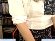 Teacher spilled water on shirt by accident and students can see her nipple 10/16