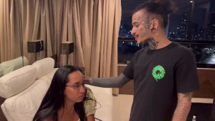 My boyfriend fucks her college friend on my bed, next to me, English captiony