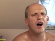 hairy bush grandma gets extreme deep fucked by her big dick hairdresser 16/16