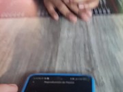 My sugar daddy controls me with a vibrator in an outdoor bar 4/16