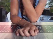 My sugar daddy controls me with a vibrator in an outdoor bar 7/16