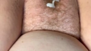 BIG TIT GOTH POV CUMSHOT ON MY FAT HAIRY PUSSY 🖤😍