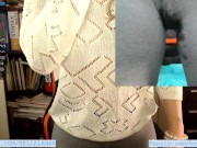 Teacher's squirting in her leggings in the middle of the class while her toy's being controlled 7/16